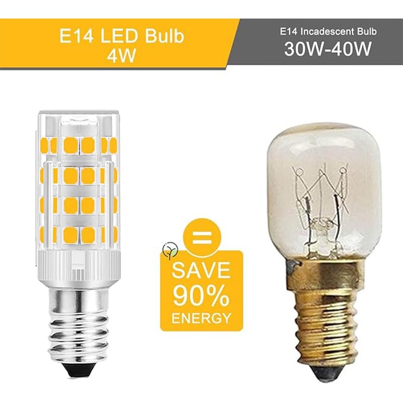 5-Pack E14 LED Bulb 4W 40W Equivalent, European Screw Base