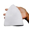 Hand-Crocheted Cotton White Skull Cap Comfortable Head Cover (Small)