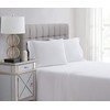 Charisma Percale Cotton 400 Thread Count Sheet Set, Full, White