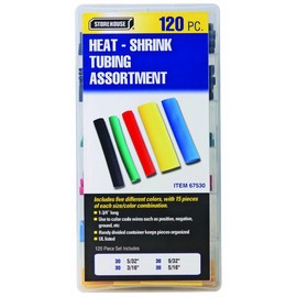 120 Pc Heat-Shrink Tubing Assortment with Case New 90 Day Warranty