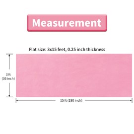 HOMBYS 450 GSM Extra Thick Carpet Runner for Partys & Events 3x15 ft, Non-Slip Rubber Backed Aisle Runway Rug for Step, Proposal & Wedding Decorations, Hollywood Oscars Runway, (Pink,3x15 ft)