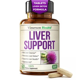 Vegan Liver Cleanse Detox & Repair – Herbal Liver Support Supplement w/ Silymarin Milk Thistle, Zinc, Dandelion Root & Artichoke Extract for Enzyme Support, Energy & Healthy Digestion. 60 Tablets