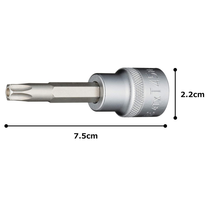 Tone 4TX-T45H Torx Socket (Anti-Messing Type), 1/2 inch (12.7 mm)