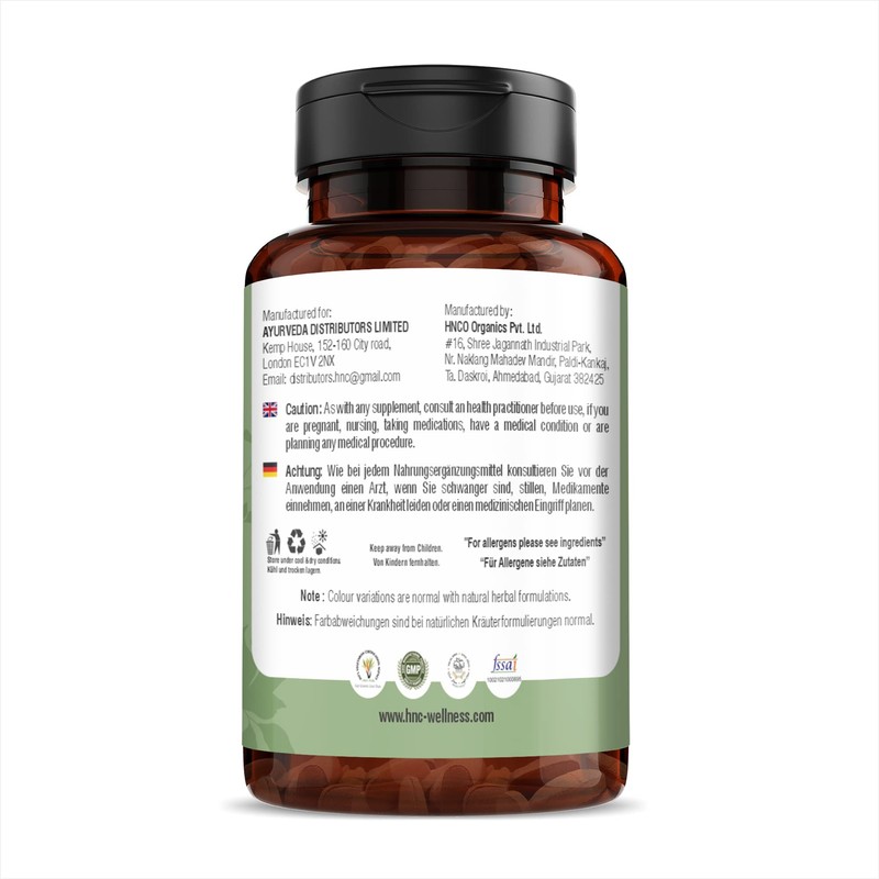 H&C Brahmi Capsules / Tablets (Bacopa Monnieri) - 750 mg,