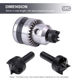 Thimble Drill Bit Live Center, Durable Drill Chuck Universal Thimble Center, Mini Lathe Machine Drill Chuck,Wood Lathe Turning Spur Cup Center for Small Lathe Machine