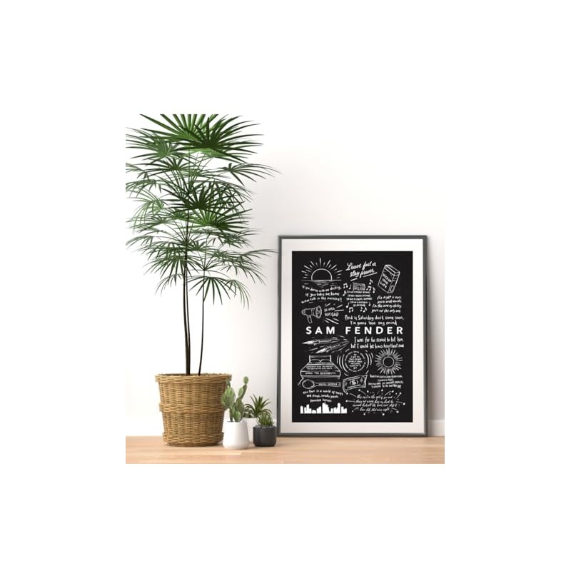 Sam Fender Doodle Lyric Poster - Sam Fender Print Gifts