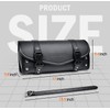 HmmtyRack Motorcycle Tool Bag,Universal Motorcycle Fork Bag,Waterproof PU Leather Roll