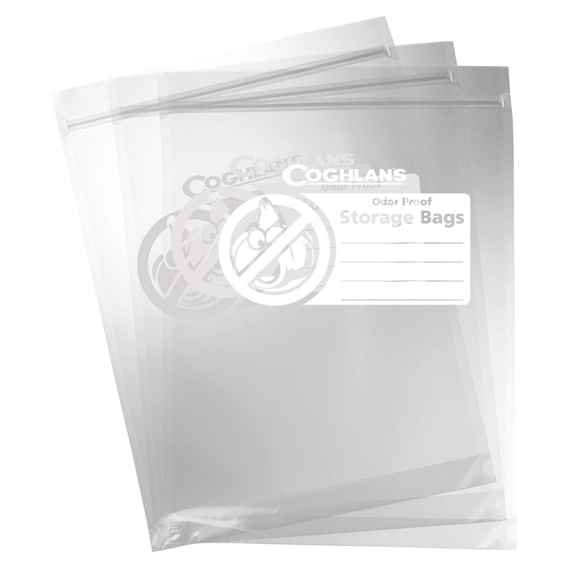 Coghlan's 1654 Odor Proof Storage Bags, Clear, 8.50" x 10"