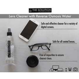 The Solution Lens Cleaner Spray | Pack of 2-8oz Alcohol Free Eyeglass Lens Cleaning Spray for Glasses, Lens, Screens