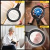 15X Hands Free Magnifying Glass with Light, Rechargeable 1200mAh Neck