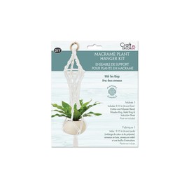 DIY Cord Macrame Planter Hanger Kit White - for Porch Decor, Gifting, Indoor/Outdoor