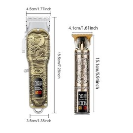 Razors Full Metal Professional Electric Hair Clipper Set, high Power USB Charging Hair Cutting Machine, Sharp Trim Easy to use Fast(Fairy Crane Suit)