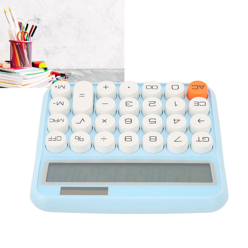 12 Digits Desktop Calculator with Large LCD Display Dual Power