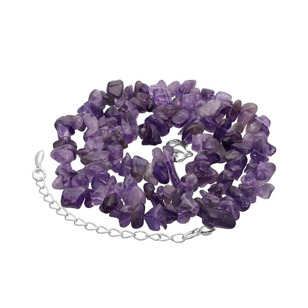 Lebensquelle Plus Amethyst Chip Chain Gemstone Chain 45 + 5