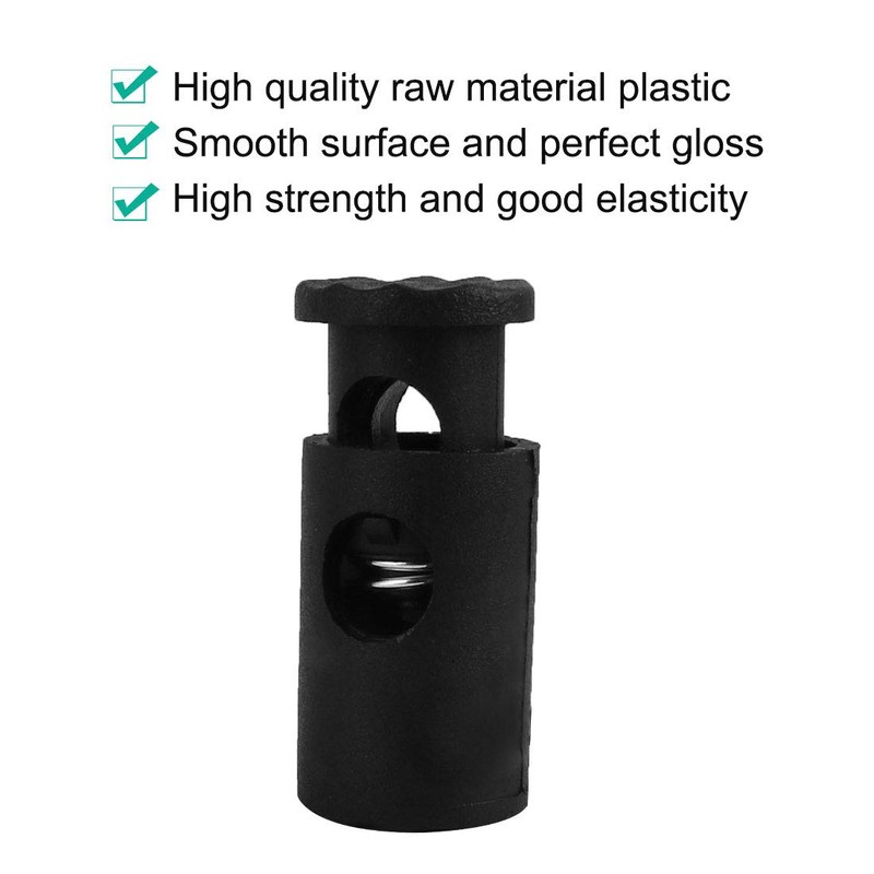 sourcing map 6pcs Spring Cord Locks Plastic End Stopper Single