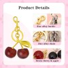 Gorgeous Cherry Bag Charm Set - Gold & Silver Keychain