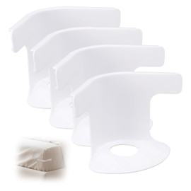 Gosknor 4pcs Lock Sheet Holders Set, Heavy Duty Bed Corner Fitted Sheet Clip Strips Mattress Corner Tightener Bedsheet Straps Fastener for All Bed Sizes (White)