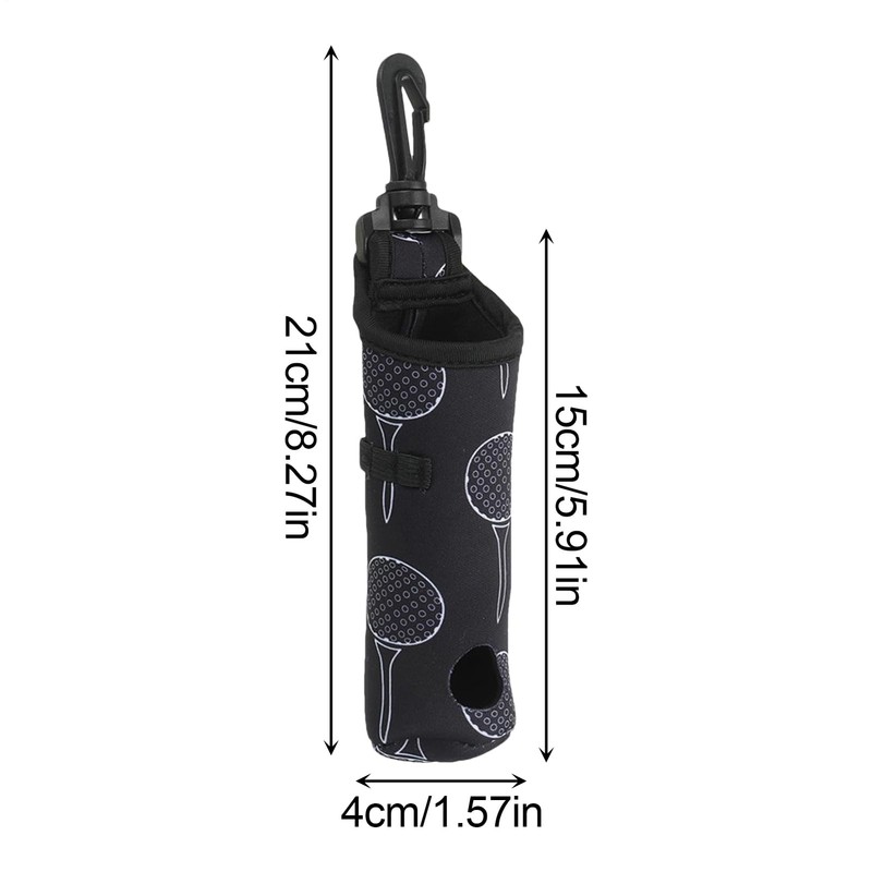 Golf Tee Pouch - Portable Golf Ball Organizer - with