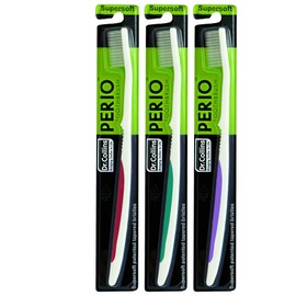 Dr. Collins Perio Toothbrush, (colors vary) 3 Count (Pack of 1)