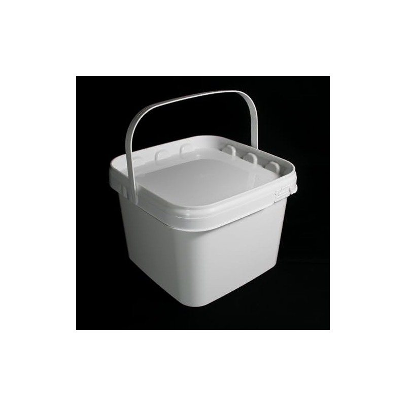 Lubrisolve White Rectangular 5 Litre Bucket and Lid