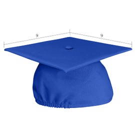 GradPlaza Matte Graduation Cap Graduation hat for High School College Adult Royal Blue