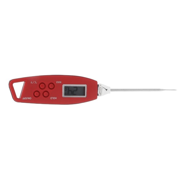 Digital Meat Thermometer Transparent LCD Data Saving Cover Opener English