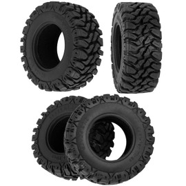 RCMYou RC 1.2in Tires Rubber TiresFetal ski for 1/18 TRX4M;1/24 SCX24 FCX24 AX24 FCX18 RC Crawler Car,RC 1.2 Tires Soft Sticky Rubber Tires(Black-B)