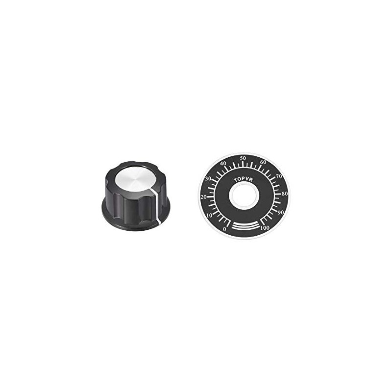 sourcing map Plastic Potentiometer Rotary Knob 6mm Insert Shaft with