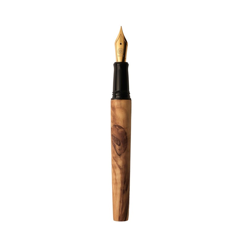 WANCHER World Tree Fountain Pen, Olive Wood Axis, Carefully Selected
