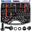 Taiss 400PCS Metric Flange Bolt Assortment kit,M6x1.0 Bolt, M8x1.25 Bolt,