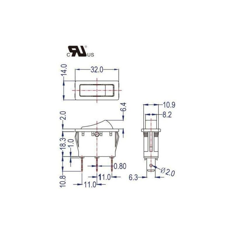 120927-24 120 Volt Rocker Switch Lighted On Off for FMI