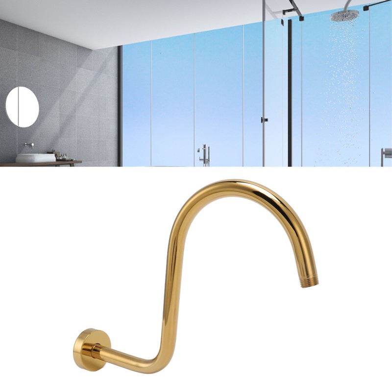 Stainless Steel S Shaped Raised Shower Arm and Flange NPT