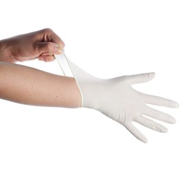 Vivid White Medical Grade Exam Gloves – Powder Free, Latex – Ideal for Professional, Home Use, Beauty Industry, 3 mil – Pack of 100 (L)