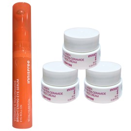 Innisfree Vitamin C Niacinamide Brightening Eye Serum 10mL+Ceramide Cream 10mlx3 / 이니스프리 비타민C 나이아신아마이드 브라이트닝 아이세럼 10mL+세라마이드크림 10mlx3개