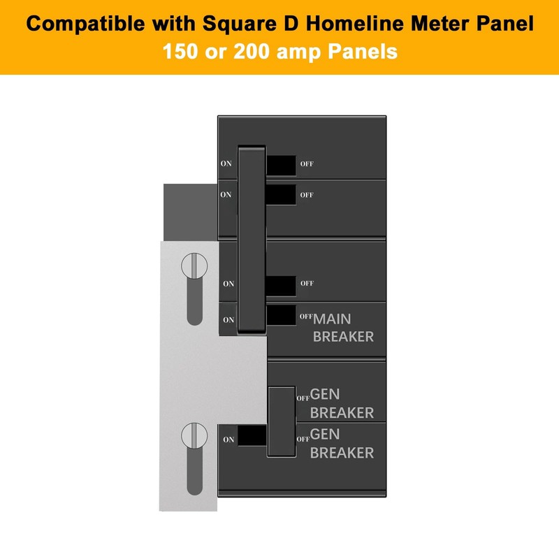 Generator Interlock Kit Compatible with Square D Homeline Meter Main