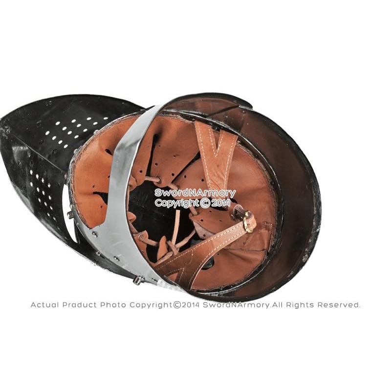 Munetoshi Functional 16G Medieval Knight Pig Faced 14th Century Bascinet