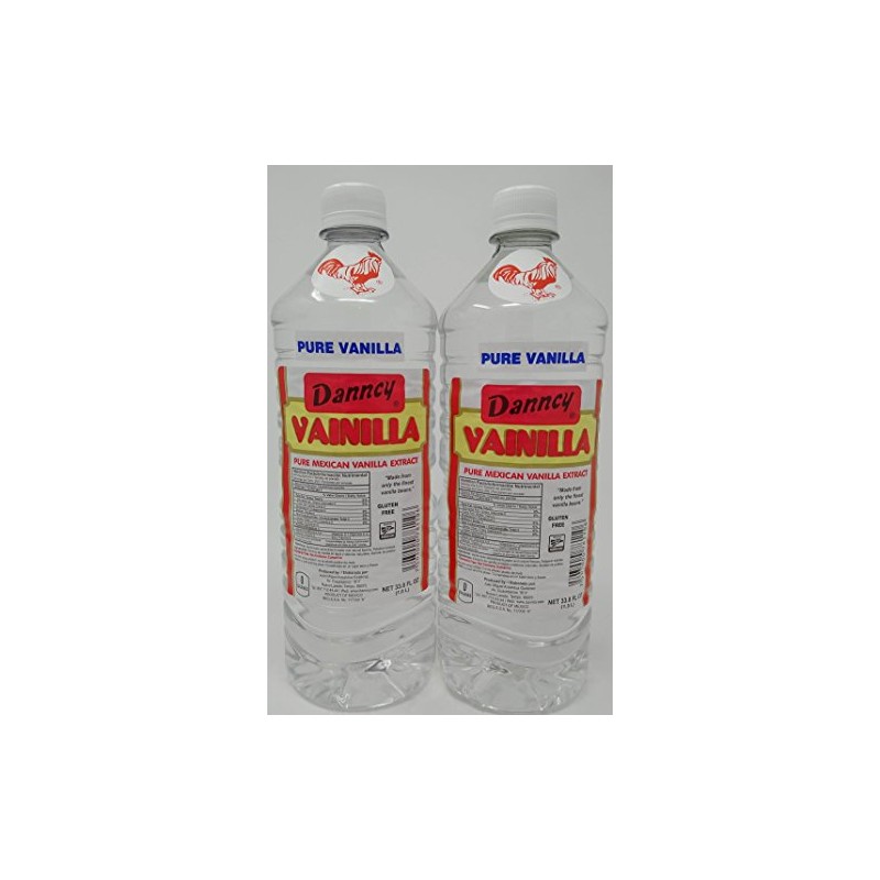 Danncy Pure Clear Mexican Vanilla Extract 33.8 Ounce Bottles Pack