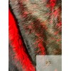 Unbranded Black Red_ 2 Tone Fake Faux Fur Shaggy Long