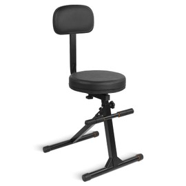STRICH Guitar Stool with Backrest and Seat Cushion Height Adjustable, Guitar Chair with Hanger for Acoustic, Electric & Bass Guitars, Drum Throne for Adults, Drummer, and Guitarist, SGT-30
