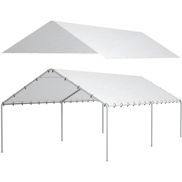 Unbranded 10 x 20 Ft Carport Replacement Canopy Cover Garage