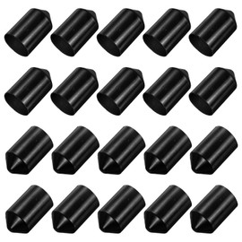 MECCANIXITY 30Pcs Heat Shrink End Cap 45mm ID x 65mm l 2:1 Ratio Waterproof Electrical Wire Wrap Heat Shrink Tubing Caps Lined Sealed for Wire Cable, Black