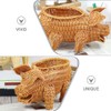 Holibanna Wicker Storage Basket Decorative Cute Pig Shaped Rattan Woven