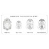 Federal Bureau of Investigation "FBI" Recessed Badge Cut-Out Neck Hanger