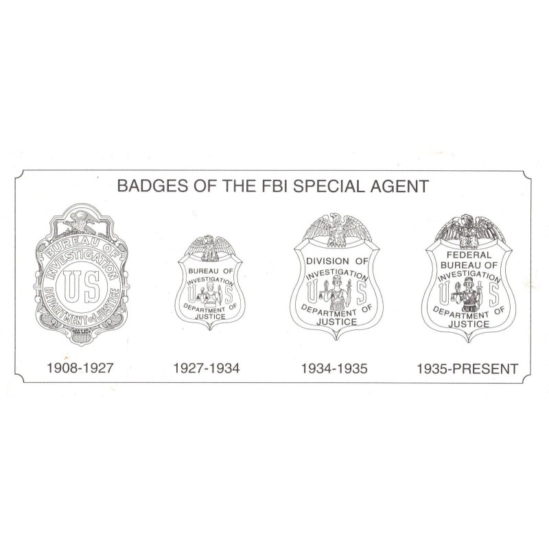 Federal Bureau of Investigation "FBI" Recessed Badge Cut-Out Neck Hanger