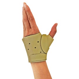 東京医科歯科大学整形外科開発 特許取得 手関節用 サポーター クロロプレンラバー 日本製 CM関節 伸縮性 保温性 親指 拇指 (L, 左ベージュ)