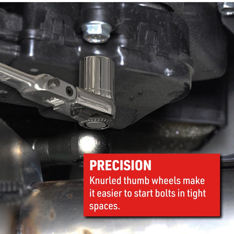 EZRED 4S12L 12-inch Chrome Quarter Stick With Locking Flex Heads,