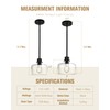 Emak Modern Black Pendant Lights, 8 Inch Kitchen Pendant Lighting