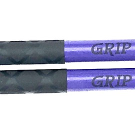 GRIP STIX 15" Long PURPLE with Black NON-SLIP Grip Drumsticks -Ideal for All Drumming, Fitness, Aerobic & Workout Exercises