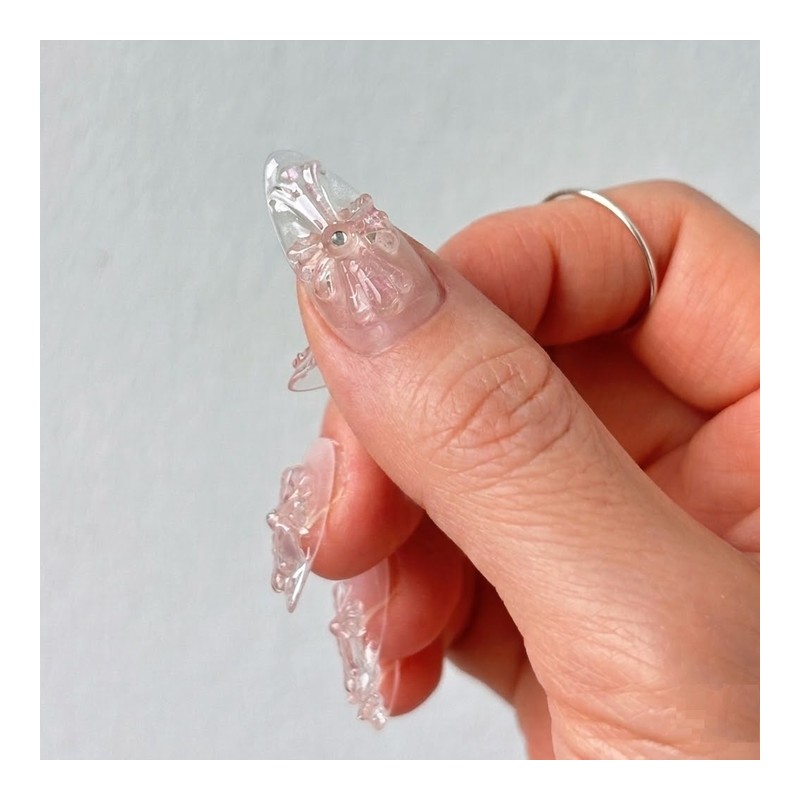 Transparent Chrome Parts Magnet Handmade Nail Tips - 4. Transparent