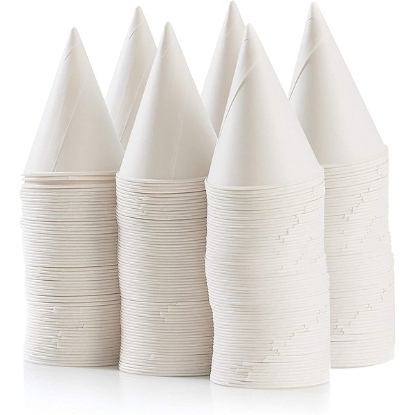 200 Disposable Snow Cone Paper Cups Funnel 5 Oz